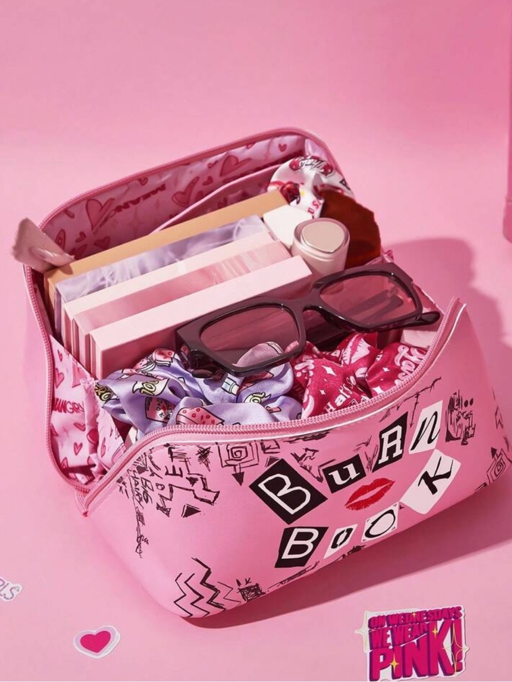 Macy's Pink 'Burn Book' Cosmetic Case - Picture 2 of 3